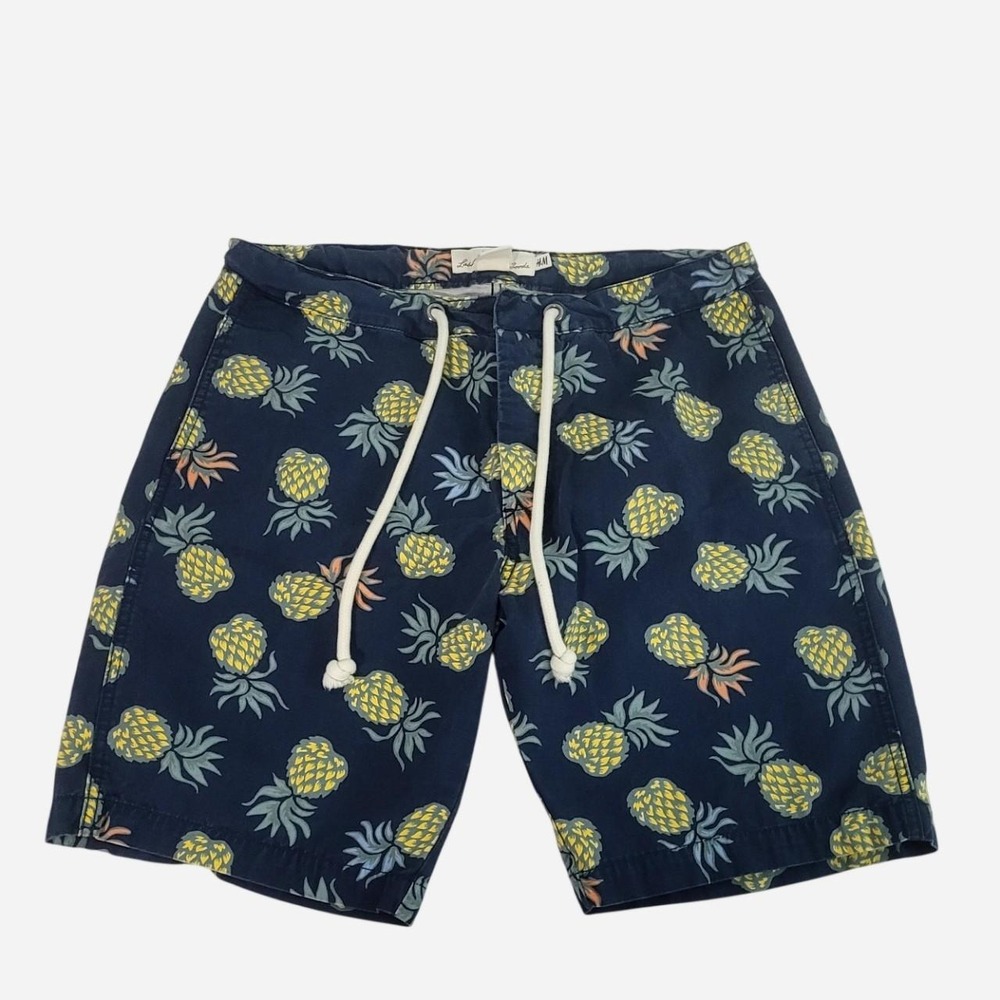 H&M navy pineapple swim shorts Size 32
